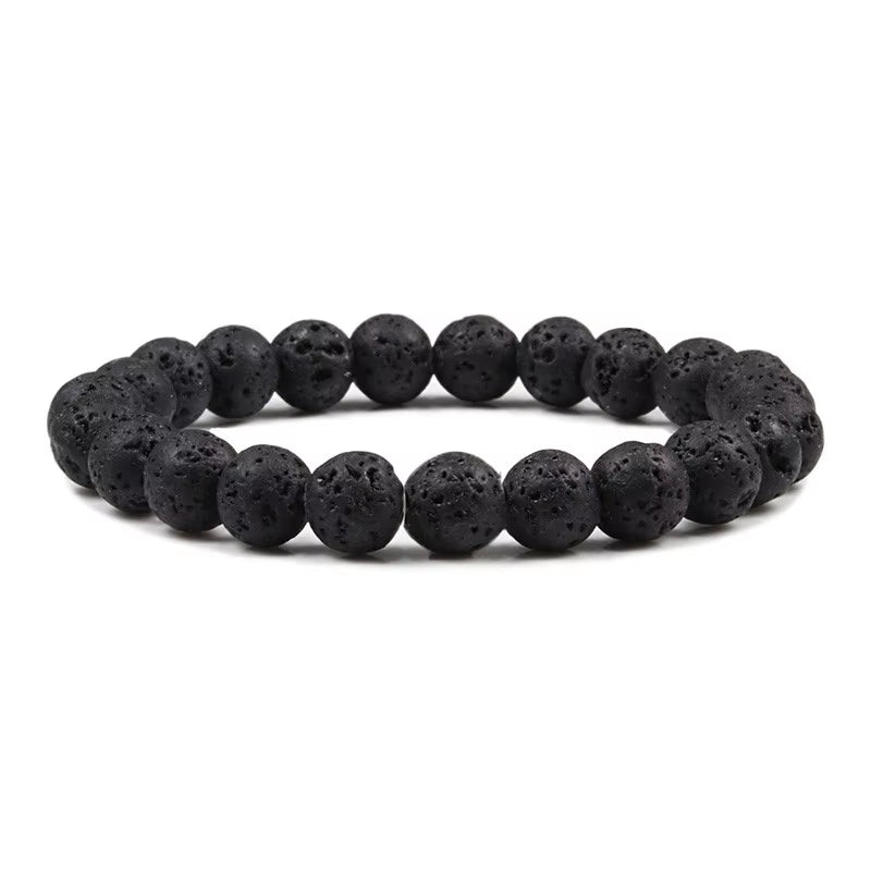 Hot 8Mm Beaded Bracelets Natural Tiger Eye Lava Stone Healing Distance Bracelet for Men Women Friend Gifts Charm Strand Jewelry