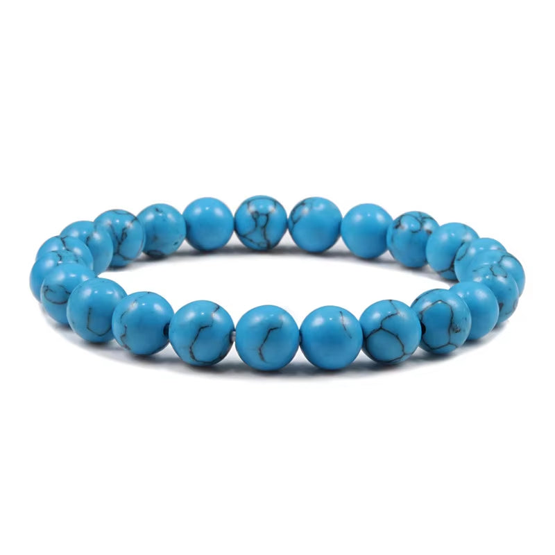 Hot 8Mm Beaded Bracelets Natural Tiger Eye Lava Stone Healing Distance Bracelet for Men Women Friend Gifts Charm Strand Jewelry
