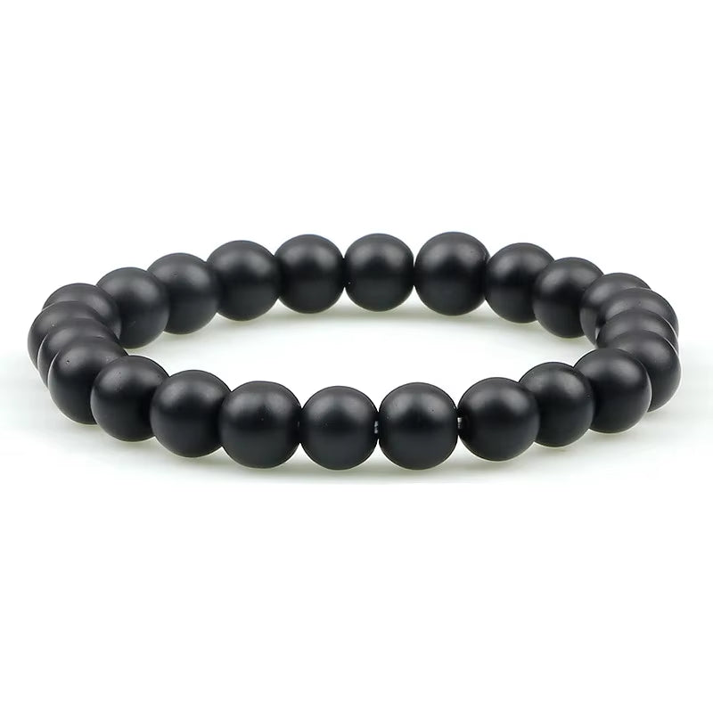 Hot 8Mm Beaded Bracelets Natural Tiger Eye Lava Stone Healing Distance Bracelet for Men Women Friend Gifts Charm Strand Jewelry