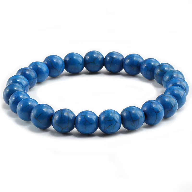 Hot 8Mm Beaded Bracelets Natural Tiger Eye Lava Stone Healing Distance Bracelet for Men Women Friend Gifts Charm Strand Jewelry