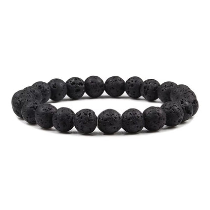 Hot 8Mm Beaded Bracelets Natural Tiger Eye Lava Stone Healing Distance Bracelet for Men Women Friend Gifts Charm Strand Jewelry