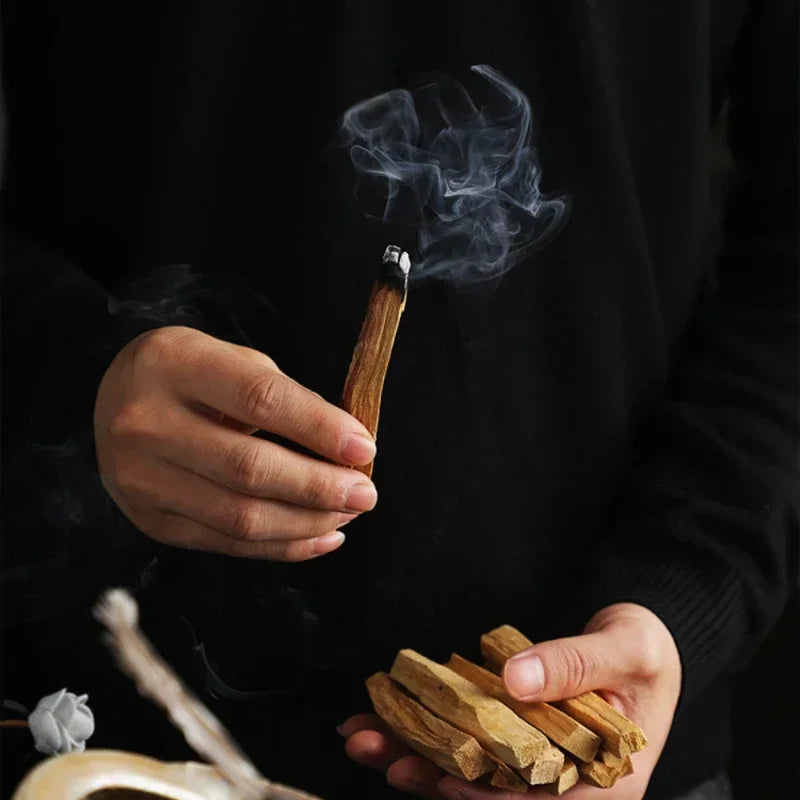 2Pcs/1Pc Palo Santo Natural Incense Sticks Wooden Smudging Stick Aromatherapy Burn Wooden Sticks No Fragrance Home Living Room