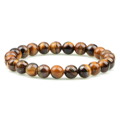 Hot 8Mm Beaded Bracelets Natural Tiger Eye Lava Stone Healing Distance Bracelet for Men Women Friend Gifts Charm Strand Jewelry