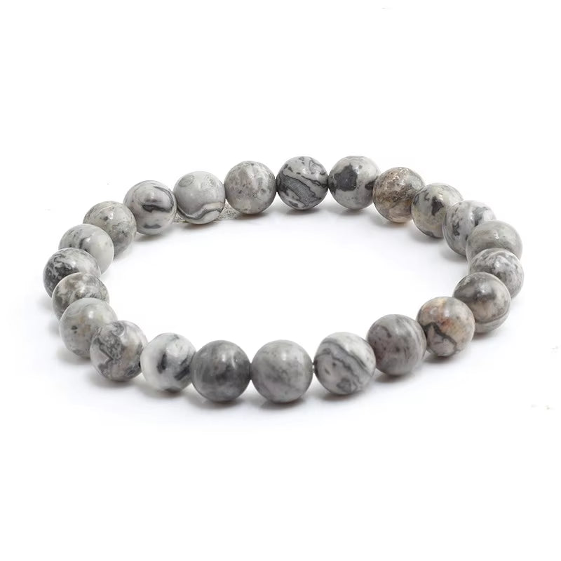 Hot 8Mm Beaded Bracelets Natural Tiger Eye Lava Stone Healing Distance Bracelet for Men Women Friend Gifts Charm Strand Jewelry