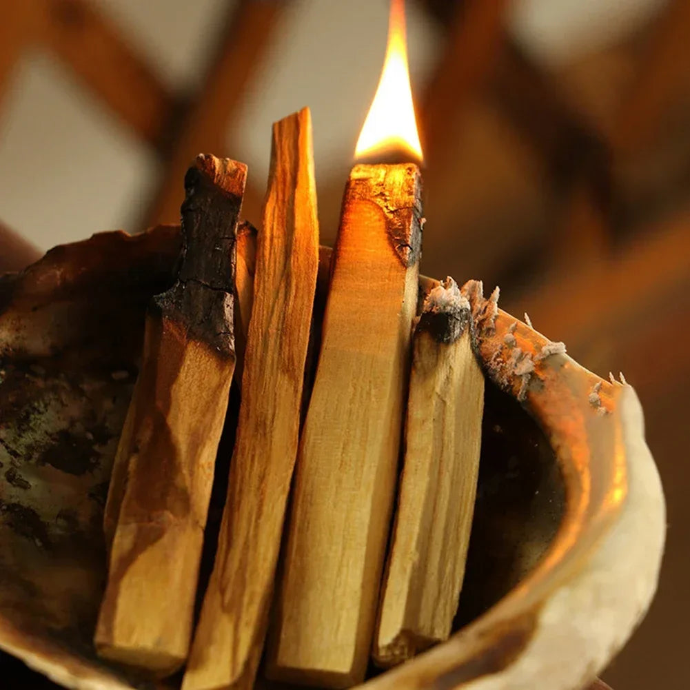 2Pcs/1Pc Palo Santo Natural Incense Sticks Wooden Smudging Stick Aromatherapy Burn Wooden Sticks No Fragrance Home Living Room