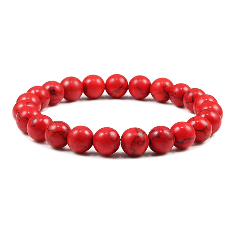 Hot 8Mm Beaded Bracelets Natural Tiger Eye Lava Stone Healing Distance Bracelet for Men Women Friend Gifts Charm Strand Jewelry
